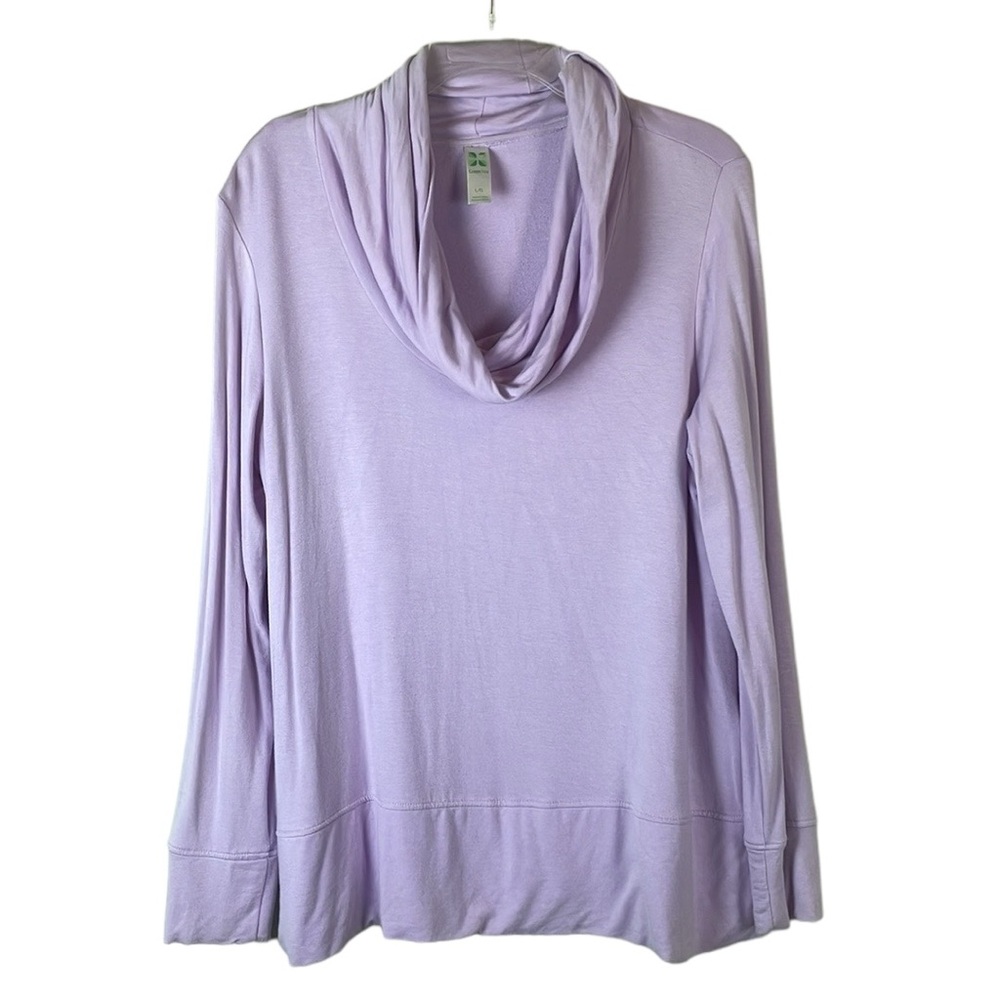 Green Tea Green Tea Women' Purple Pink Pastel Cowl Neck Cozy Top Sz L